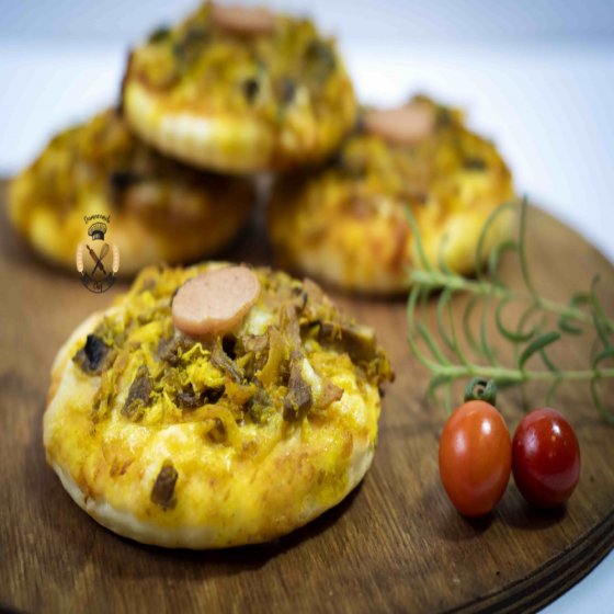 مینی پیتزا مرغ