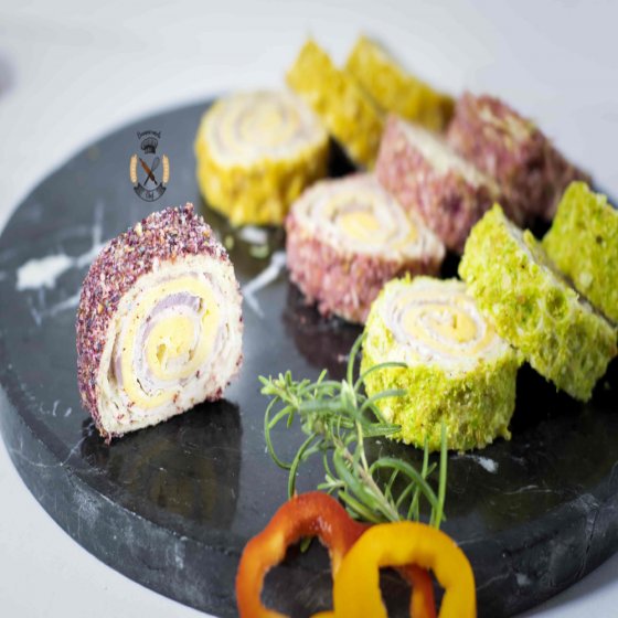 رولت ژامبون و پنیر