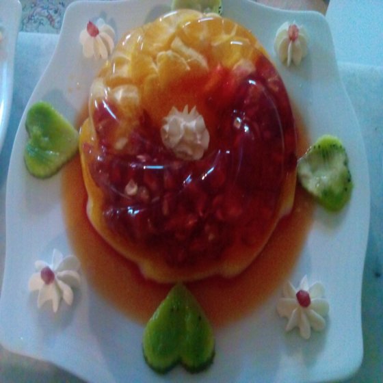 ژله میوه ایی پرتقال و انار